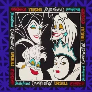 NWT Disney X Coach Villains Print
Silk Square Scarf